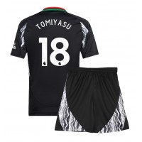 Camisa de Futebol Arsenal Takehiro Tomiyasu #18 Equipamento Secundário Infantil 2024-25 Manga Curta (+ Calças curtas)